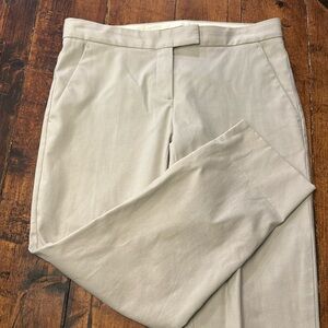 Theory Beige Crop Trouser in Modern Cotton Size 6